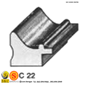 ไม้คิ้ว ไม้บัว ตกแต่ง no. C22 (ขนาด 1“)