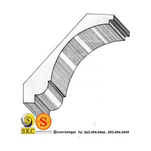 ไม้คิ้ว ไม้บัว ตกแต่ง no. D52 (ขนาด 6“)