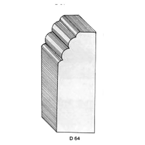 ไม้คิ้ว ไม้บัว ตกแต่ง no. D64 (ขนาด 4“)