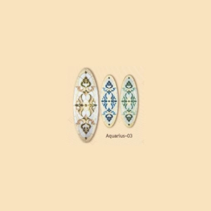 กระจกรางทอง บานกลาง Gold Series (Aquarius-03) ขนาด 48.4×142.8 cm.