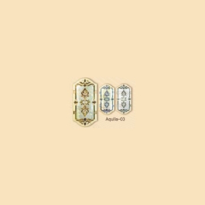 กระจกรางทอง บานกลาง Gold Series (Aquila-03) ขนาด 56×113 cm.