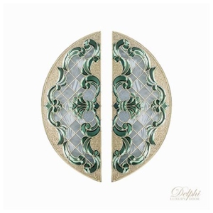 กระจกประตูหน้า Original Navio 07 ขนาด 42×108 cm. Delphi Luxury Door