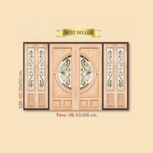 กระจกรางทอง บานกลาง Gold Series (Pavo 06) ขนาด 42×108 cm.