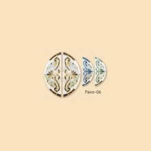 กระจกรางทอง บานกลาง Gold Series (Pavo 06) ขนาด 42×108 cm.