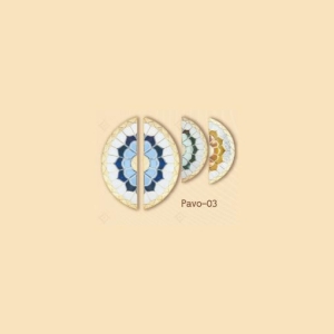  กระจกรางทอง บานกลาง Gold Series (Pavo 03) ขนาด 42×108 cm.