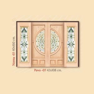  กระจกรางทอง บานกลาง Gold Series (Pavo 07) ขนาด 42×108 cm.