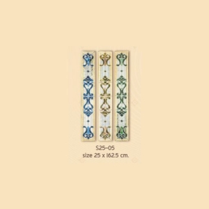 กระจกรางทอง ช่องแสงข้าง Gold Series (S25-05) ขนาด 25×162.5 cm.