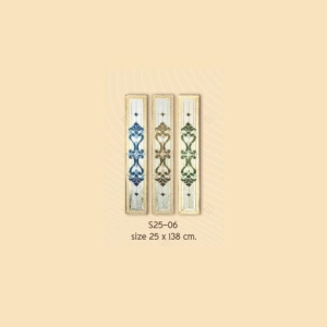 กระจกรางทอง ช่องแสงข้าง Gold Series (S25-06) ขนาด 25×138 cm. 