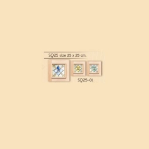 กระจกรางทอง ช่องแสงมุม Gold Series (SQ25-01) ขนาด 25×25 cm.