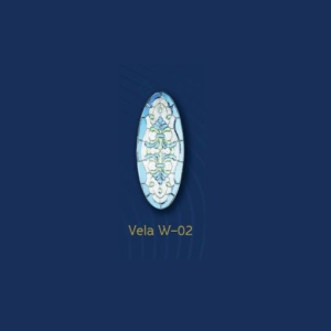 กระจกรางเงินวาว บานกลาง White Chromed Series (Vela W-02) ขนาด 39.4×96.5 cm.