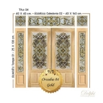 กระจกประตูหน้า Original Orcadia 04 ขนาด 56×132 cm. Delphi Luxury Door