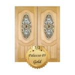 กระจกประตูหน้า Original Palazzo 05 Gold ขนาด 39.4×90.7 cm. Delphi Luxury Door