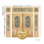กระจกประตูหน้า Original Podolia 01 ขนาด 56×113 cm. Delphi Luxury Door