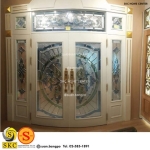 กระจกรางเงินวาว บานกลาง White Chromed Series (Virgo W-01) ขนาด 56×162.5 cm.